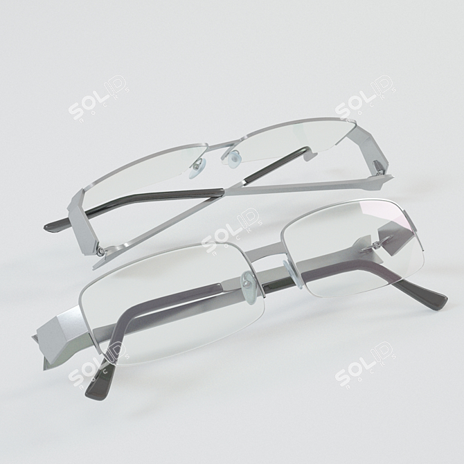 Sleek Eyewear: Highly Detailed Glasses 3D model image 1