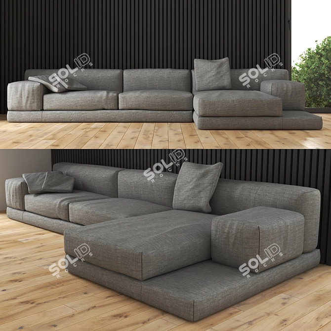 Cozy Comfort Sofa 3D model image 1