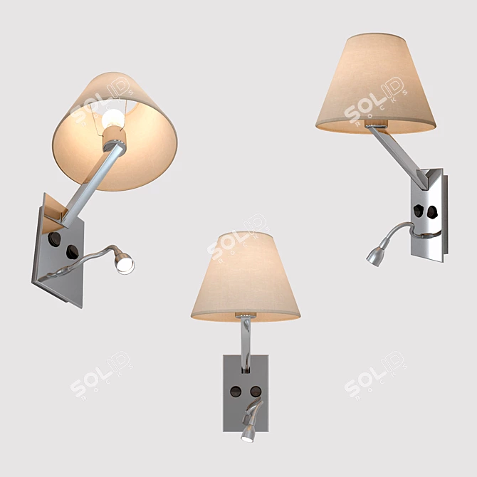 Contemporary Jazz Wall Light 3D model image 2