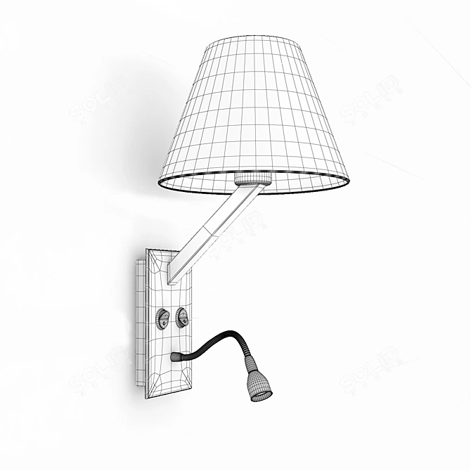 Contemporary Jazz Wall Light 3D model image 3