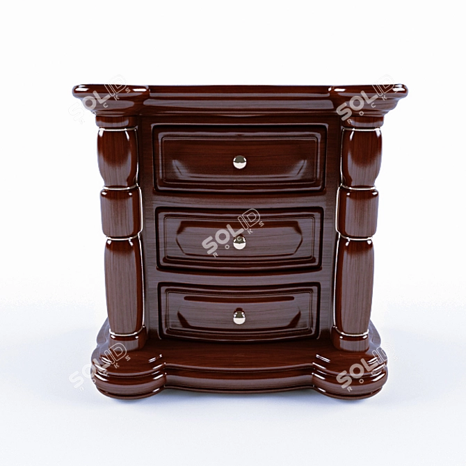 Elegant Nightstand 3D model image 1