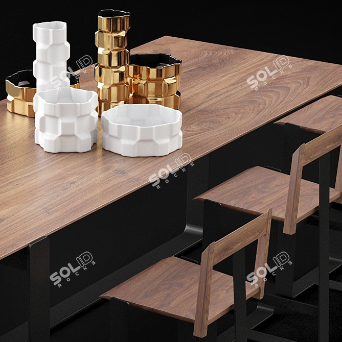 Skram Piedmont Collection & Driade Vases 3D model image 3