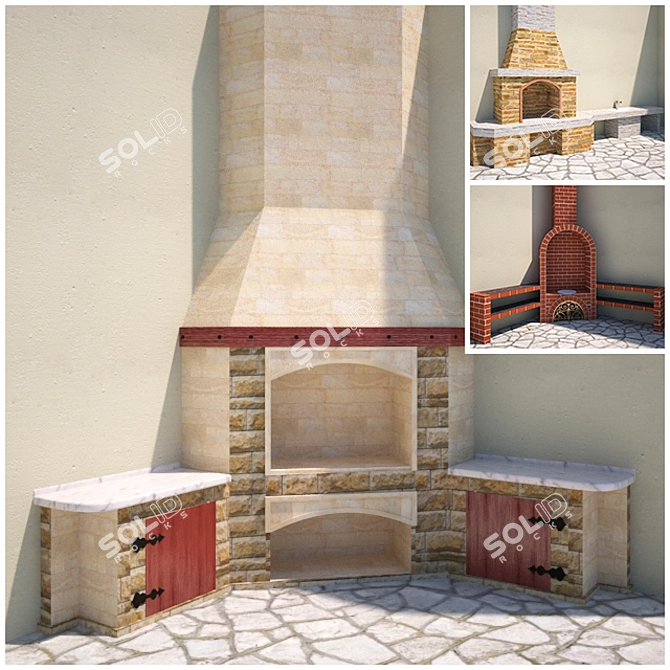 3-in-1 BBQ Delight 3D model image 1