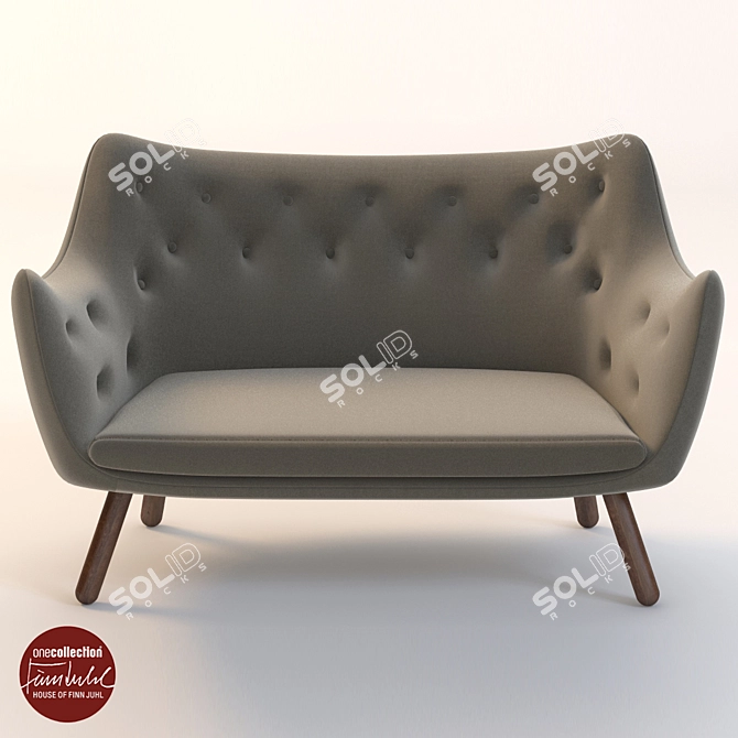 Elegant Finn Juhl Sofa: Timeless Beauty 3D model image 1