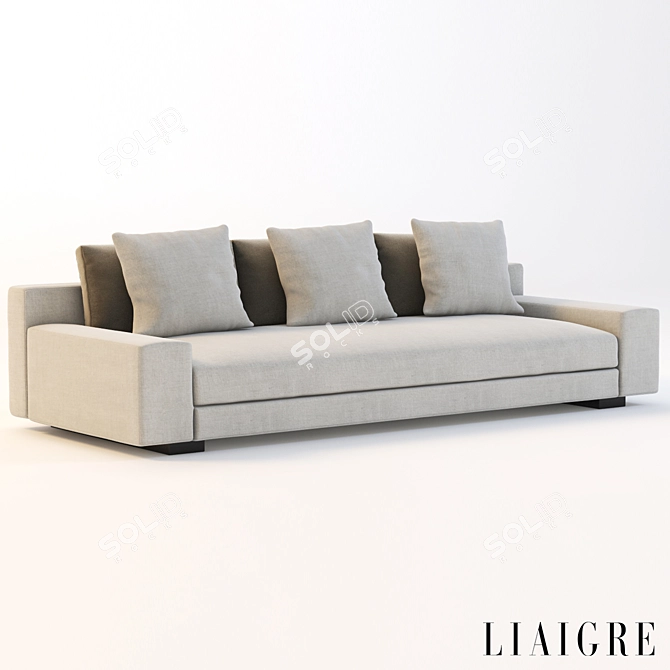 Christian Liaigre Augustin Sofa: High-quality, Realistic 3dsmax Model 3D model image 1