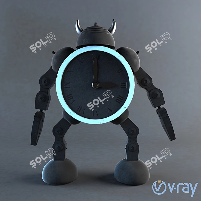Playful Alarm Clock Toy 3D model image 1