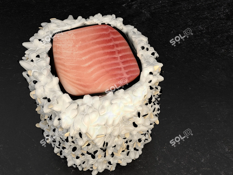 Fresh Tilapia Hosomaki Sushi 3D model image 3