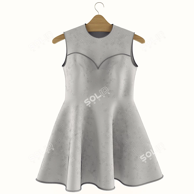 Elegant Trempel Dress 3D model image 2