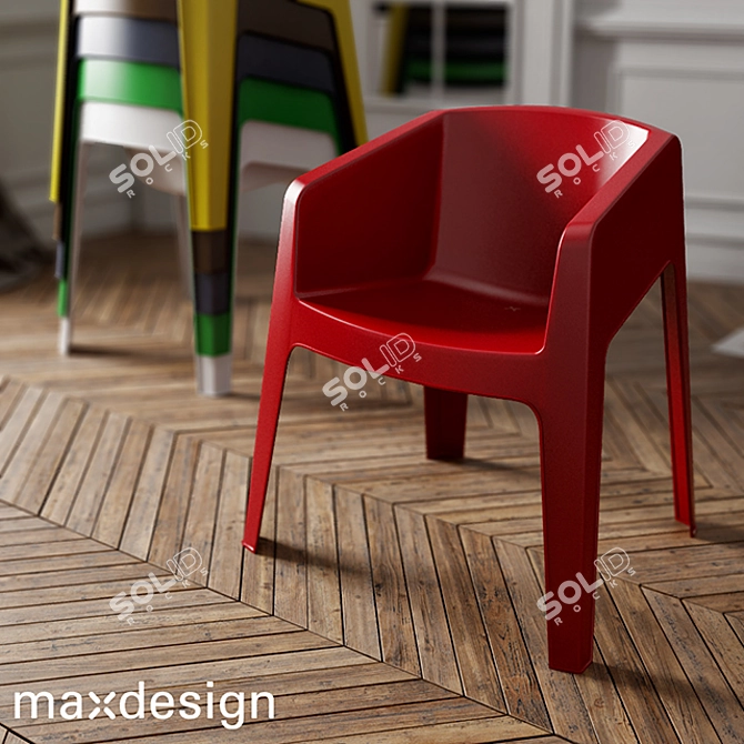 Sleek Stackable Tototo Chair 3D model image 1