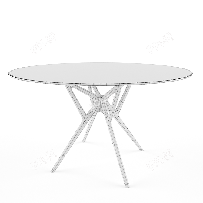 Elegant Porada Icaro Glass Table 3D model image 2