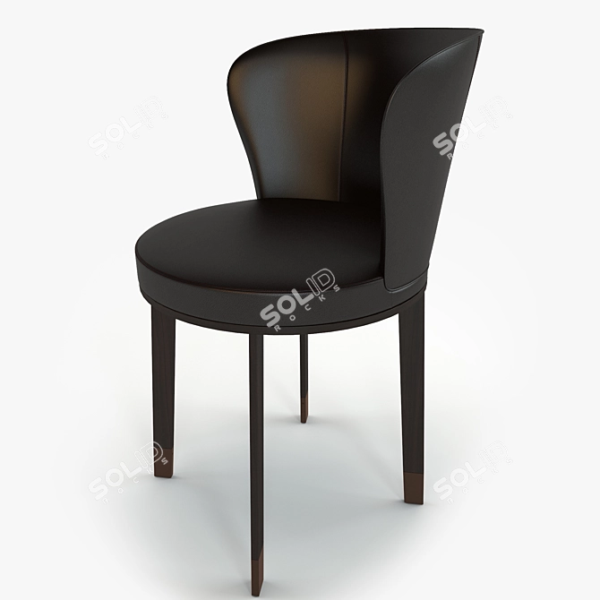 Giorgetti Ode Swivel Leather Chair - Italian Design 3D model image 2