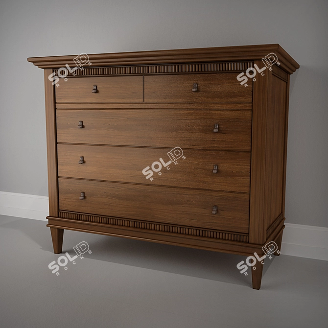 Elegant Tosato Dresser 3D model image 2