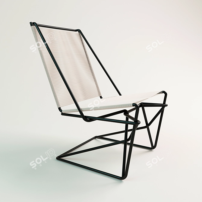 Title: CR45 Cantilever Chair 3D model image 1