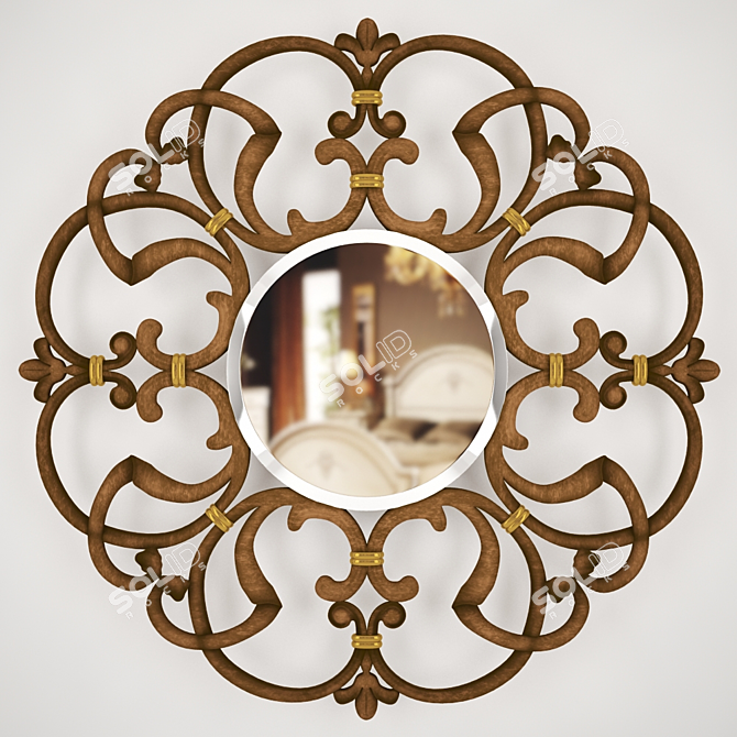 Handcrafted Carved Mirror: Christopher Guy 3D model image 1