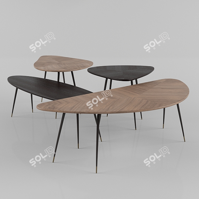 Elegant Frigerio Barry Side Tables 3D model image 1