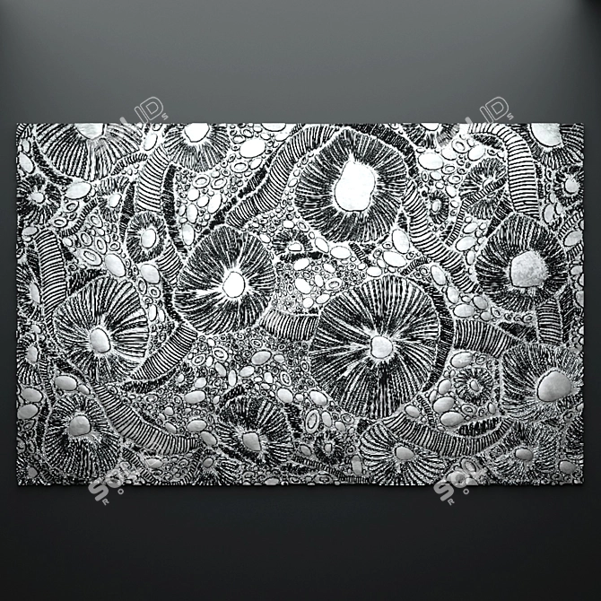 Celestial Carved Wall Panel 3D model image 2