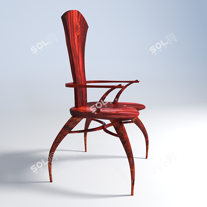 Windsor Heritage Arm Chair - Classic Design 3D model image 3