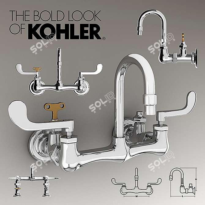 Kohler Triton® Surgical Faucet 3D model image 1