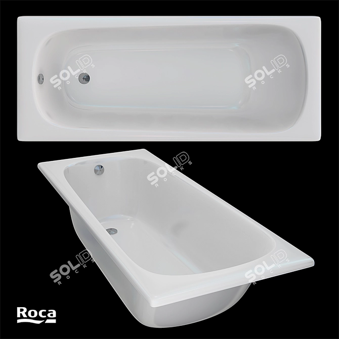 Contesa 170x70 Steel Bathtub 3D model image 1