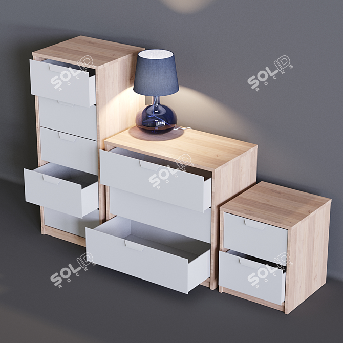 Organize Your Space with IKEA ASKVOL Storage Systems 3D model image 1