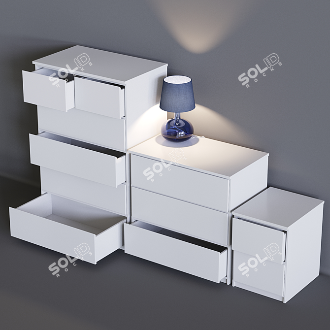 IKEA MALM: Stylish Storage Solutions 3D model image 1