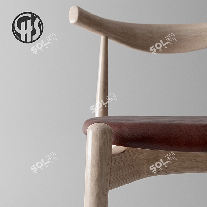 Stackable Dining Chair: Modern, Versatile, and Stable 3D model image 2