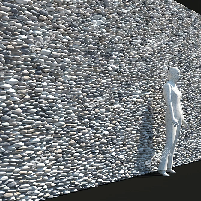 Riverstone Geometric Wall 3D model image 1