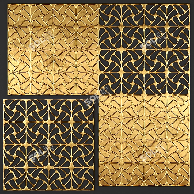 Custom 3D Panel Decor for Walls 3D model image 1