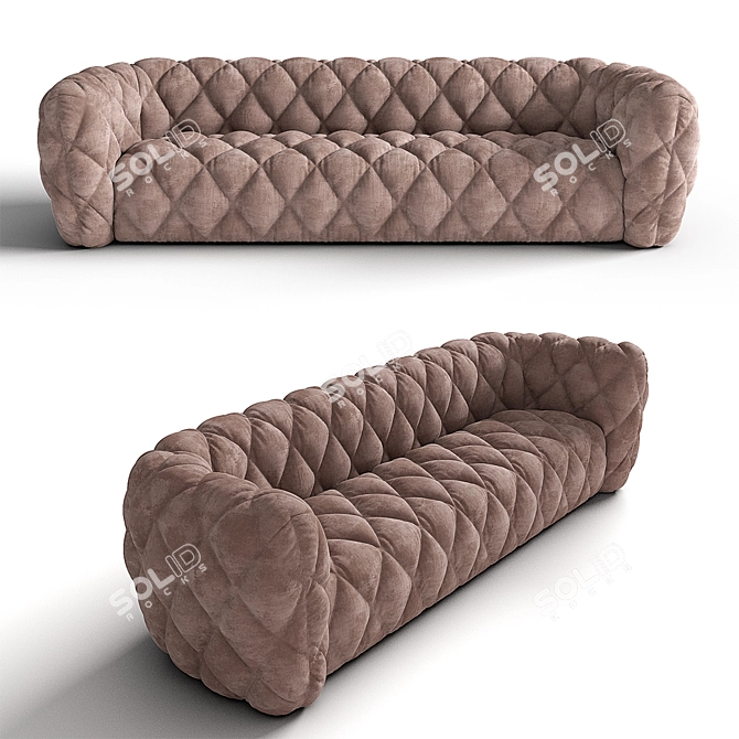 Goldi Sofa: Stylish Comfort for Your Living Space 3D model image 1