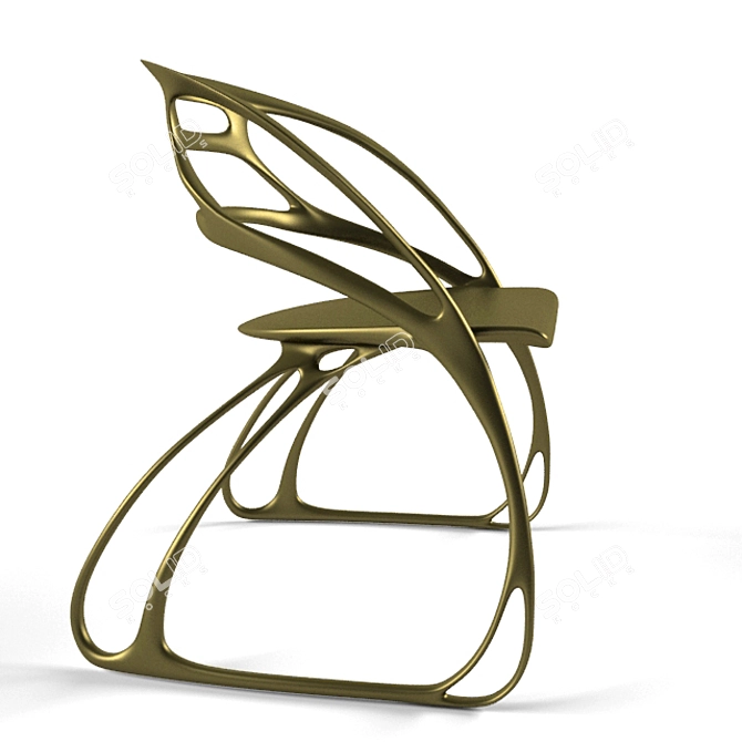 Elegant Butterfly Chair Soulmate 3D model image 1