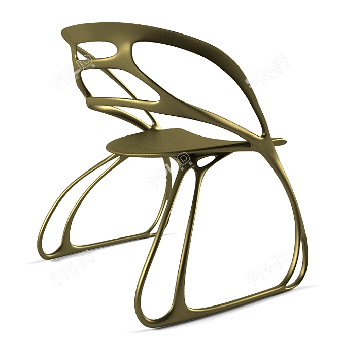 Elegant Butterfly Chair Soulmate 3D model image 2