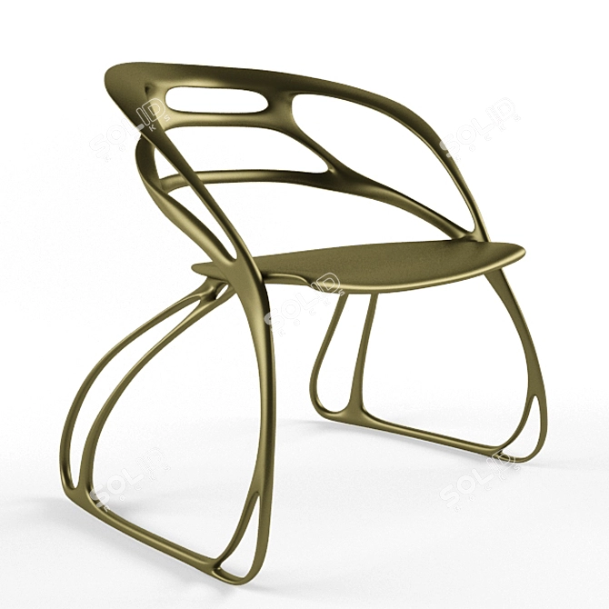 Elegant Butterfly Chair Soulmate 3D model image 3