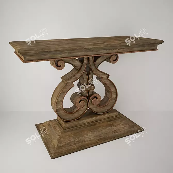 Solana Console Table: Elegance and Comfort 3D model image 1