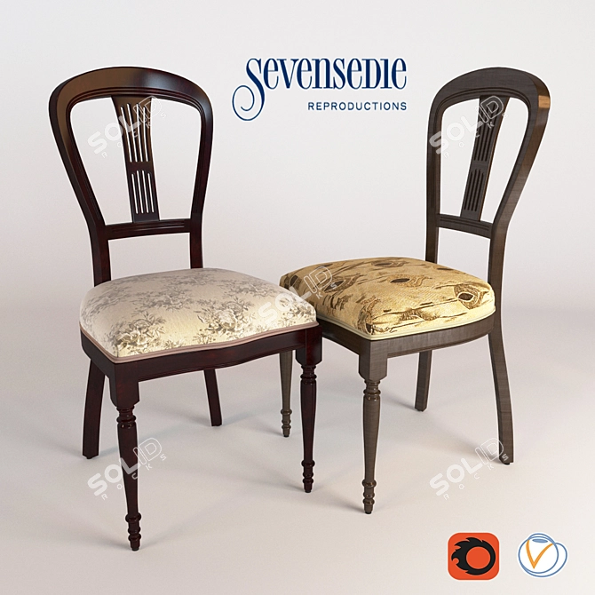 Moderna Chair: Italian Design at Its Finest 3D model image 1