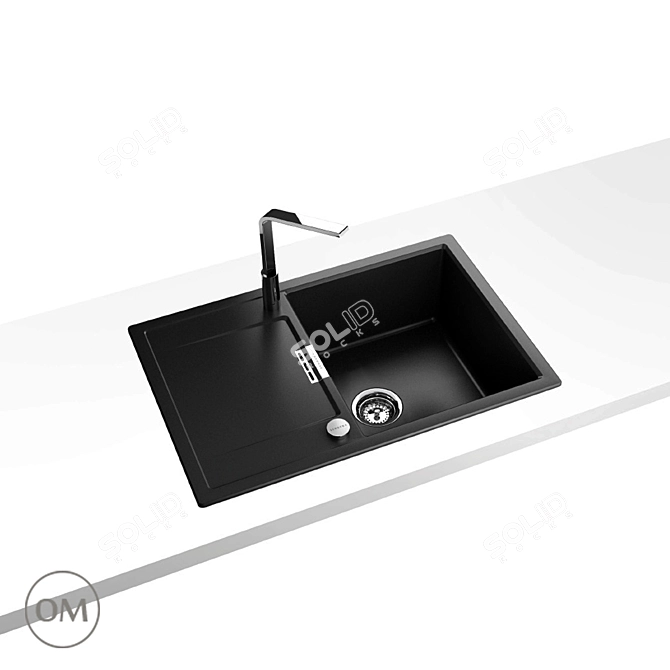 Schock ETON 50D - Durable Cristadur Kitchen Sink 3D model image 1