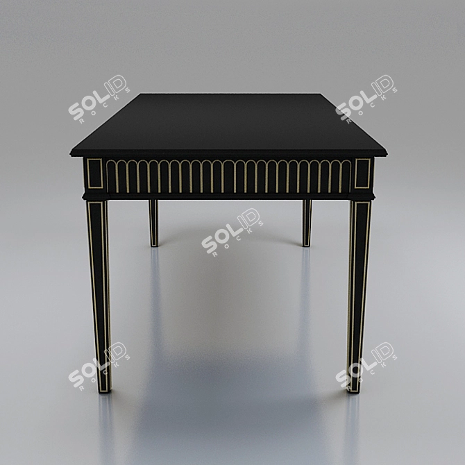 180x90 cm Table 3D model image 2