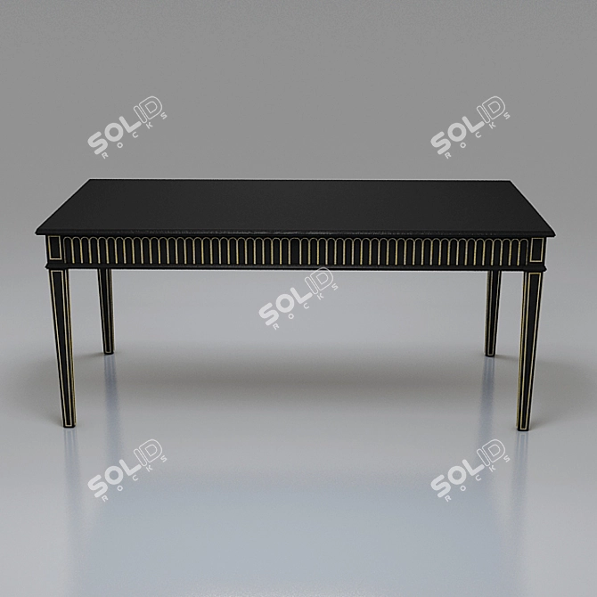 180x90 cm Table 3D model image 3