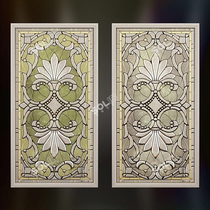 Title: Elegant Classic Stained Glass 3D model image 1