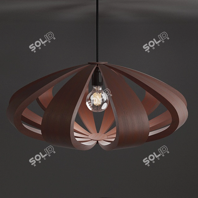 Modern Pendant Chandelier - Remus Small 3D model image 2