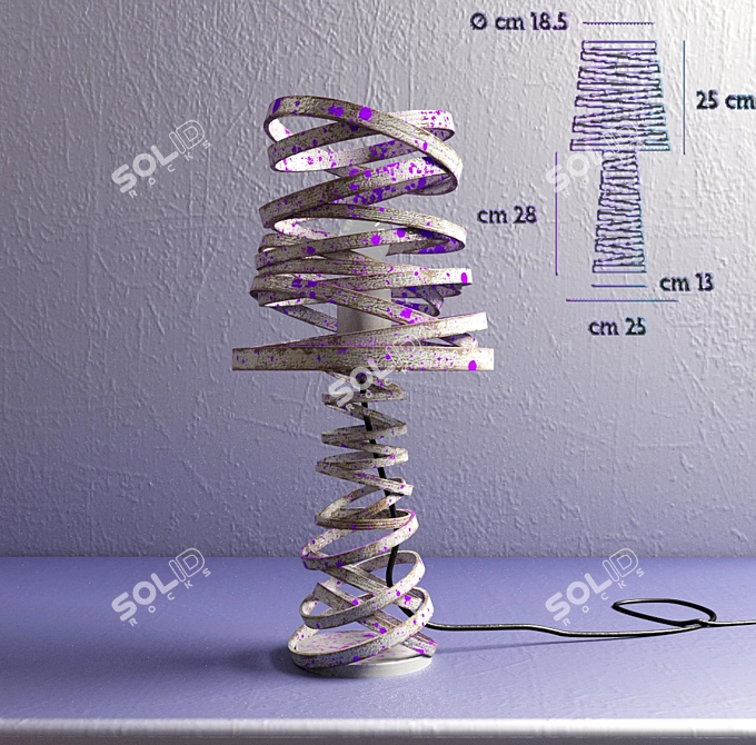 Curl My Light - Designer Italian Table Lamp 3D model image 1