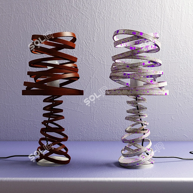 Curl My Light - Designer Italian Table Lamp 3D model image 2