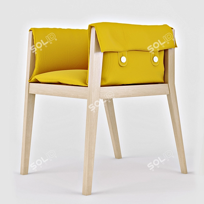 Elegant Dress Chair 3D model image 1