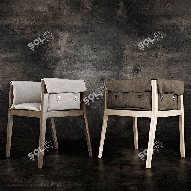 Elegant Dress Chair 3D model image 3
