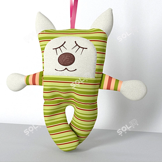 Cuddly Cat Tilde - Decorative Interior Toy 3D model image 1