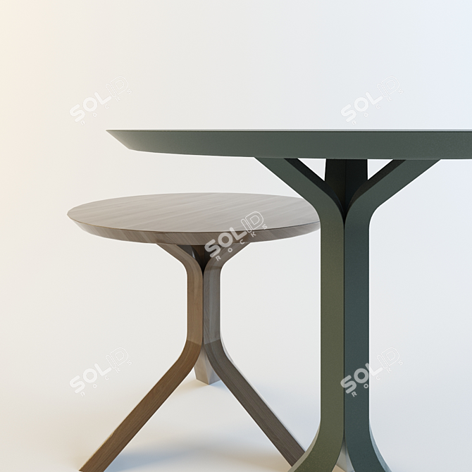 Sleek Namu Table Set: Coffee & Lounge Tables 3D model image 2