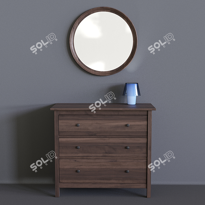 Sleek and Stylish IKEA Hemnes 3D model image 1