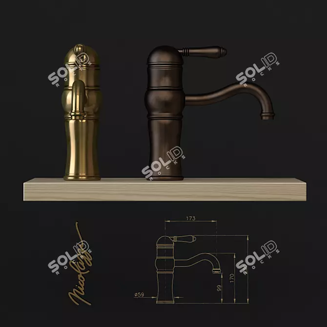 Nicolazzi Aqua 3471 CR 76 Basin Mixer 3D model image 2