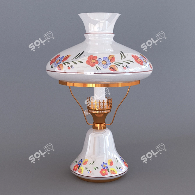 1980s-inspired Handcrafted Classic Table Lamp 3D model image 1
