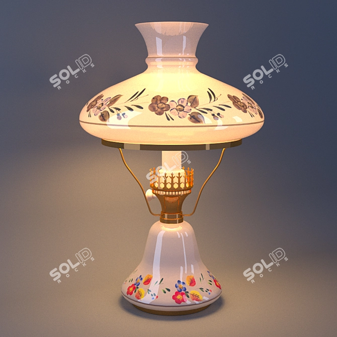 1980s-inspired Handcrafted Classic Table Lamp 3D model image 2