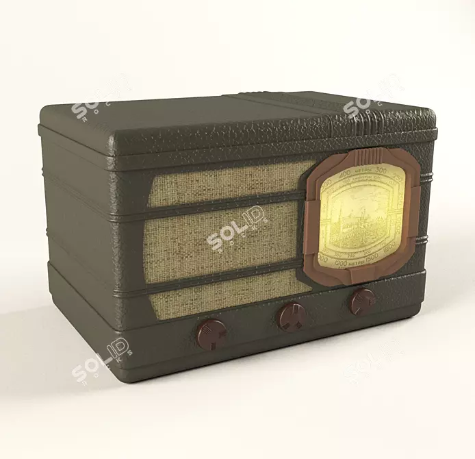 Vintage Radiogram 60-70s 3D model image 1